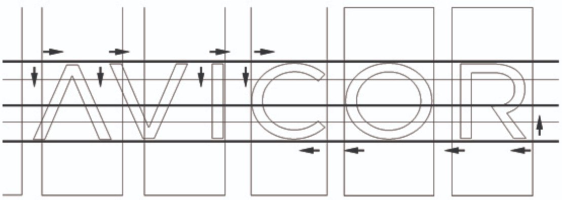 Avicor logo construction grid